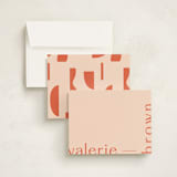 "Diamond" - Personalized Stationery Cards in Citrus by Blustery August - Assembled