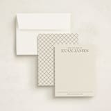 "Masculine Note" - Personalized Stationery Cards in Ivory by Jessica Corliss - Assembled