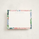 "In The Garden" - Personalized Stationery Cards in Rose by Elizabeth Bishop - Front
