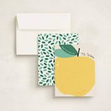 "Teacher's Apple" - Personalized Stationery Cards in Golden Delicious by Erica Krystek - Assembled