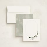"Cameo" - Personalized Stationery Cards in Sage by Erin L. Wilson - Assembled