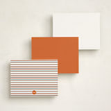 "Boulevard" - Personalized Stationery Cards in Burnt Orange by Megan Davis - Back of Card Options
