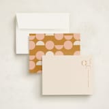 "Mod Monogram" - Personalized Stationery Cards in Marmelade by Susan Zinader - Assembled