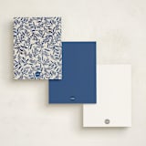 "Floral Frame" - Personalized Stationery Cards in Bluebell by Vivian Yiwing - Back of Card Options