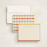 "Edge" - Personalized Stationery Cards in Coral by Ellen Schlegelmilch - Assembled