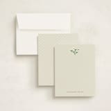 "friendliest flower" - Personalized Stationery Cards in Mint by Elizabeth Bishop - Assembled