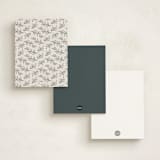 "Lined Laurels" - Personalized Stationery Cards in Midnight by Jessica Williams - Back of Card Options