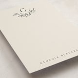 "Lined Laurels" - Personalized Stationery Cards in Midnight by Jessica Williams - Detail