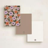 "Poppies" - Personalized Stationery Cards in Latte by Cass Loh - Back of Card Options