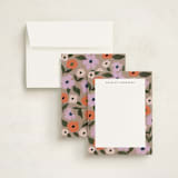 "Poppies" - Personalized Stationery Cards in Latte by Cass Loh - Assembled