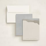 "Mountain View" - Personalized Stationery Cards in Stone by Erin German - Assembled