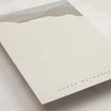 "Mountain View" - Personalized Stationery Cards in Stone by Erin German - Detail