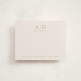 "Minimal Flair" - Personalized Stationery Cards in Rust by Tamara Hilje - Front