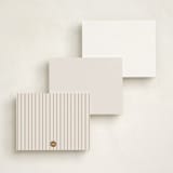 "Minimal Flair" - Personalized Stationery Cards in Rust by Tamara Hilje - Back of Card Options