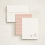 "Signed Heart" - Personalized Stationery Cards in Blush by Adelyn T. - Assembled