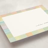 "Pretty Plaid" - Personalized Stationery Cards in Citrus by Lori Wemple - Detail