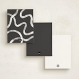 "Black Tie" - Personalized Stationery Cards in Tuxedo by Ashley DeMeyere - Back of Card Options