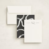 "Black Tie" - Personalized Stationery Cards in Tuxedo by Ashley DeMeyere - Assembled