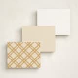 "Happy Daisies" - Personalized Stationery Cards in Buttercream by Robert and Stella - Back of Card Options