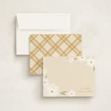 "Happy Daisies" - Personalized Stationery Cards in Buttercream by Robert and Stella - Assembled