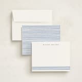 "Lined elegance" - Personalized Stationery Cards in Ocean by Creo Study - Assembled