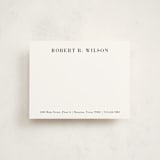 "Resume" - Personalized Stationery Cards in Charcoal by Megan Davis - Front