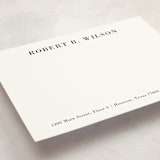 "Resume" - Personalized Stationery Cards in Charcoal by Megan Davis - Detail