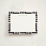 "Block Stripes" - Personalized Stationery Cards in Coal by Robert and Stella - Front