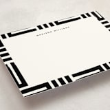"Block Stripes" - Personalized Stationery Cards in Coal by Robert and Stella - Detail