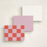 "Curves" - Personalized Stationery Cards in Lilac by Morgan Kendall - Back of Card Options