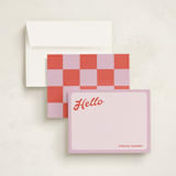 "Curves" - Personalized Stationery Cards in Lilac by Morgan Kendall - Assembled