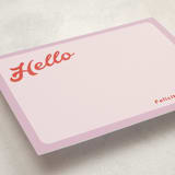 "Curves" - Personalized Stationery Cards in Lilac by Morgan Kendall - Detail