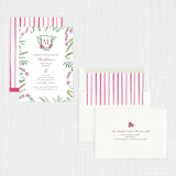 "Tropical Crest" - Sweet Sixteen Party Invitations in Fuschia by Hallie Fischer - Assembled