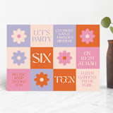 "Checked" - Sweet Sixteen Party Invitations in Bubblegum by Jenna Holcomb - Front