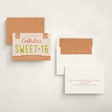 "License Plate" - Sweet Sixteen Party Invitations in Citrus by taylorVdesign - Assembled