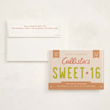 "License Plate" - Sweet Sixteen Party Invitations in Citrus by taylorVdesign - Invitation with Envelope