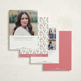 "Bow garden" - Sweet Sixteen Party Invitations in Coral by Yaling Hou Suzuki - Back of Card Options