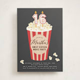 "Movie Night Party" - Sweet Sixteen Party Invitations in Cobblestone by Sherley Ferreira - Front