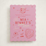 "Dancing Queen" - Sweet Sixteen Party Invitations in Pretty in Pink by Helena Vitto - Front