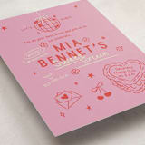 "Dancing Queen" - Sweet Sixteen Party Invitations in Pretty in Pink by Helena Vitto - Detail
