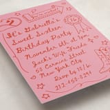 "cowboy club" - Sweet Sixteen Party Invitations in Cherry by Jennifer Lew - Detail