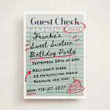 "guest check" - Sweet Sixteen Party Invitations in Mint by Jennifer Lew - Front
