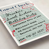 "guest check" - Sweet Sixteen Party Invitations in Mint by Jennifer Lew - Detail