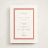 "Marfa" - Sweet Sixteen Party Invitations in Coral by Blustery August - Front