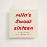 "Bubble Gum" - Sweet Sixteen Party Invitations in Cherry by Ani Somi - Front