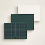 "Mallards" - Personalized Stationery Cards in Spruce by Townsend Majors - Back of Card Options