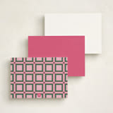 "Cardigan" - Personalized Stationery Cards in Amaranth by Jennifer Lew - Back of Card Options
