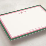 "Cardigan" - Personalized Stationery Cards in Amaranth by Jennifer Lew - Detail