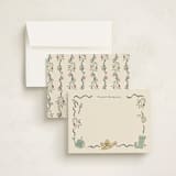 "Garden Story" - Personalized Stationery Cards in French Navy by Sarah Rosenthal - Assembled