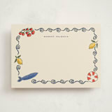 "Sardinia" - Personalized Stationery Cards in Sea by Sarah Rosenthal - Front